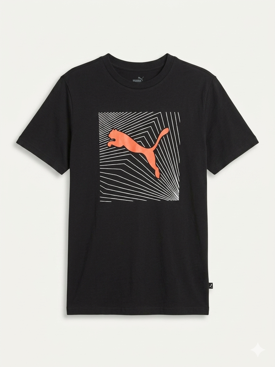 Puma Men's Geometric Graphic Print T-Shirt